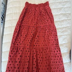 Anthropologie Somerset eyelet maxi skirt